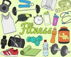 Fitness Clipart Vector Pack Gym Clipart Workout Clipart - Etsy